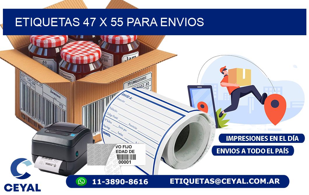 ETIQUETAS 47 x 55 PARA ENVIOS