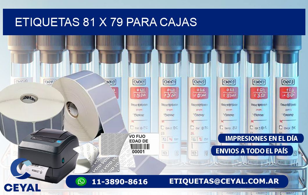 ETIQUETAS 81 x 79 PARA CAJAS