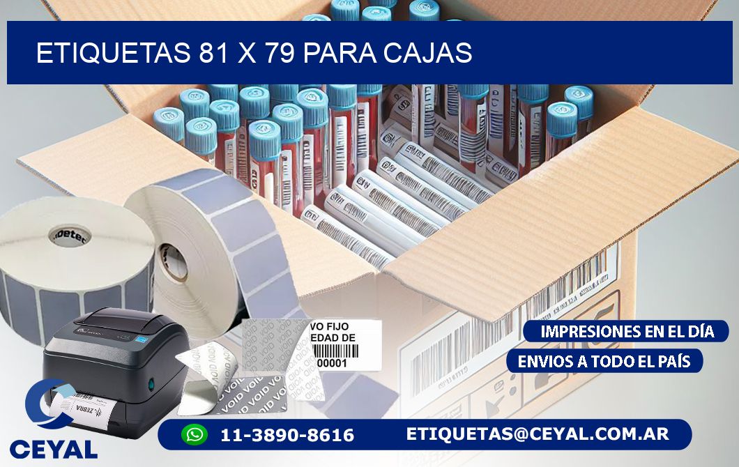 ETIQUETAS 81 x 79 PARA CAJAS