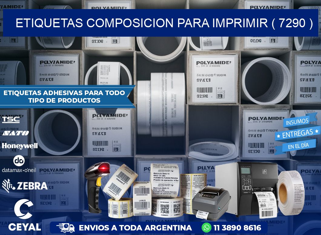 ETIQUETAS COMPOSICION PARA IMPRIMIR ( 7290 )