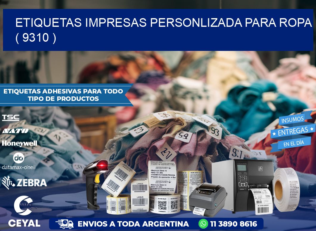 ETIQUETAS IMPRESAS PERSONLIZADA PARA ROPA   ( 9310 )