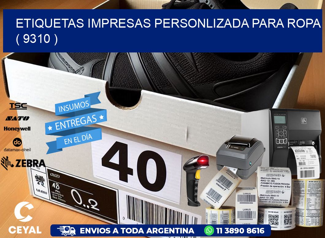 ETIQUETAS IMPRESAS PERSONLIZADA PARA ROPA   ( 9310 )