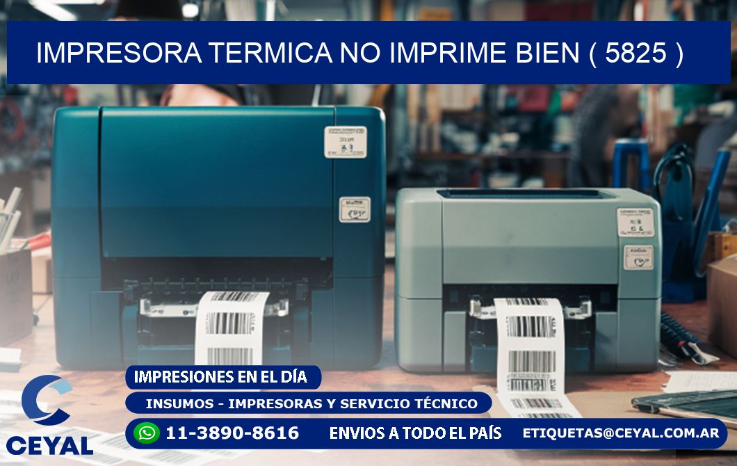 IMPRESORA TERMICA NO IMPRIME BIEN ( 5825 )