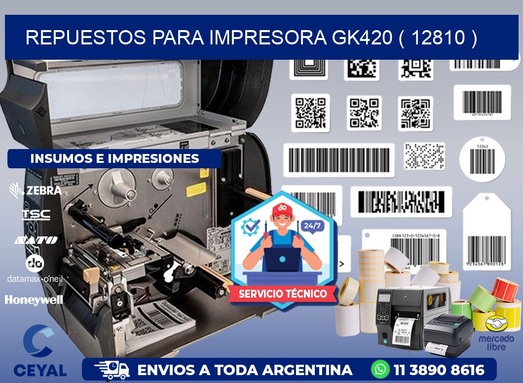 REPUESTOS PARA IMPRESORA GK420 ( 12810 )