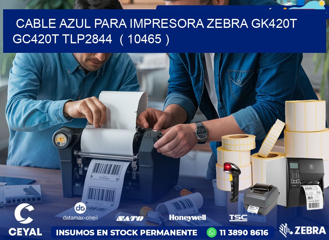 cable azul para impresora zebra GK420T GC420T TLP2844  ( 10465 )