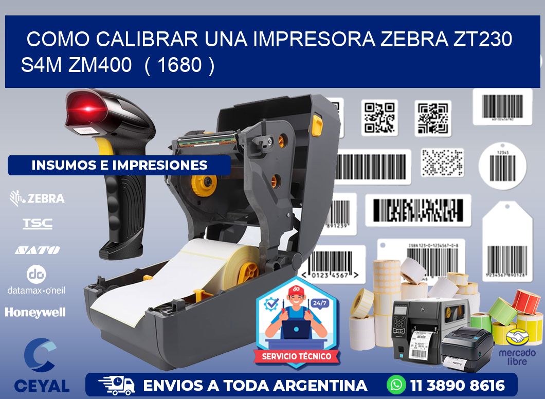 como calibrar una impresora zebra zt230 S4M ZM400  ( 1680 )