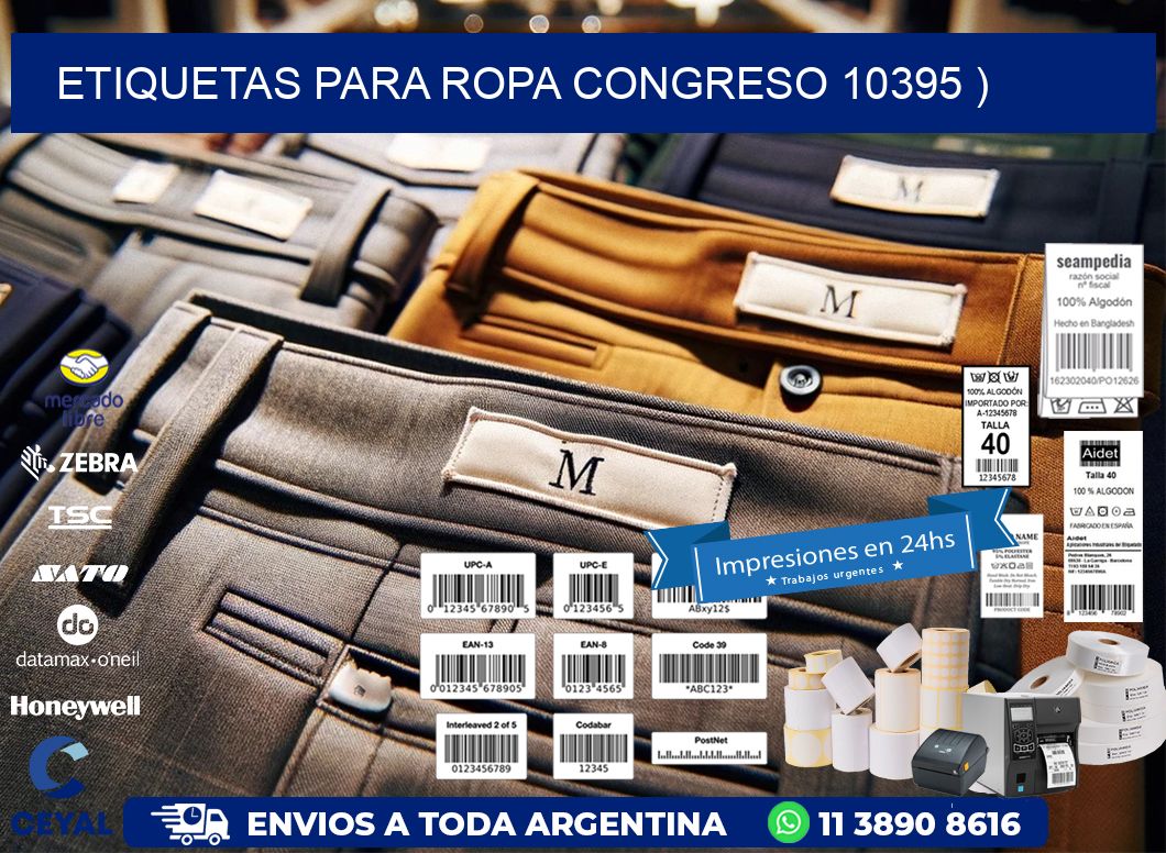 etiquetas para ropa congreso 10395 )