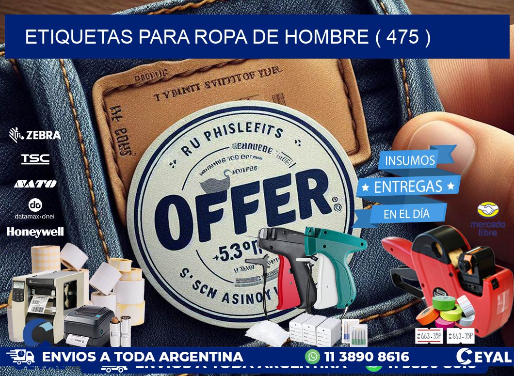 etiquetas para ropa de hombre ( 475 )