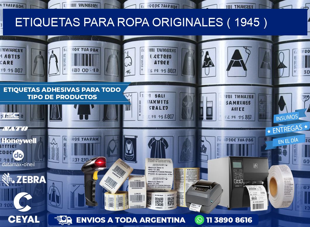 etiquetas para ropa originales ( 1945 )