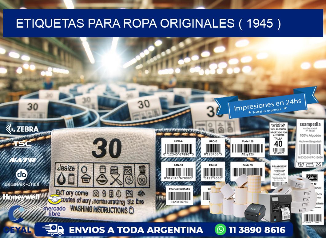 etiquetas para ropa originales ( 1945 )