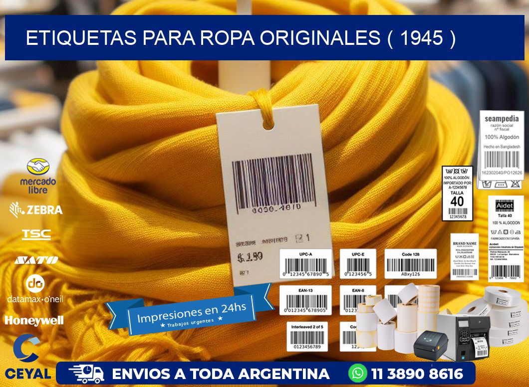 etiquetas para ropa originales ( 1945 )