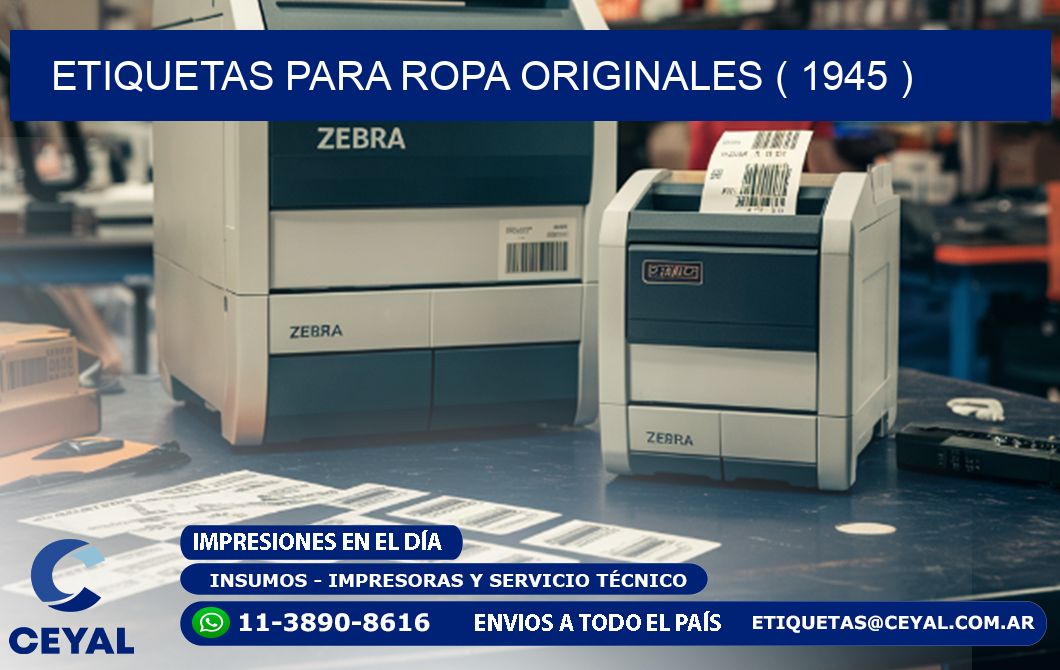 etiquetas para ropa originales ( 1945 )