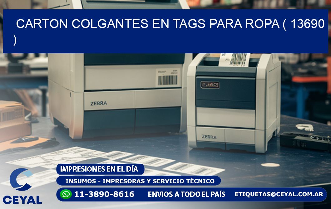 CARTON COLGANTES EN TAGS PARA ROPA ( 13690 )