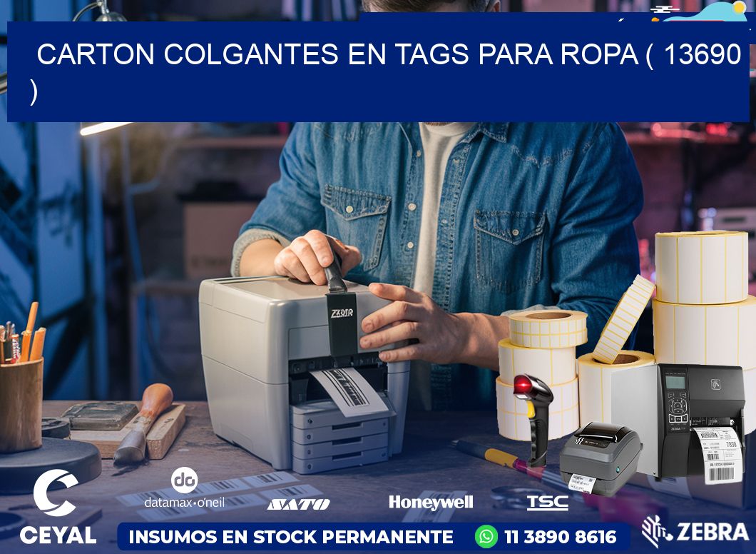 CARTON COLGANTES EN TAGS PARA ROPA ( 13690 )