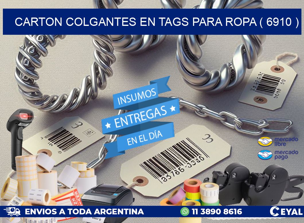 CARTON COLGANTES EN TAGS PARA ROPA ( 6910 )