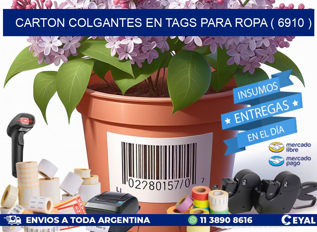 CARTON COLGANTES EN TAGS PARA ROPA ( 6910 )