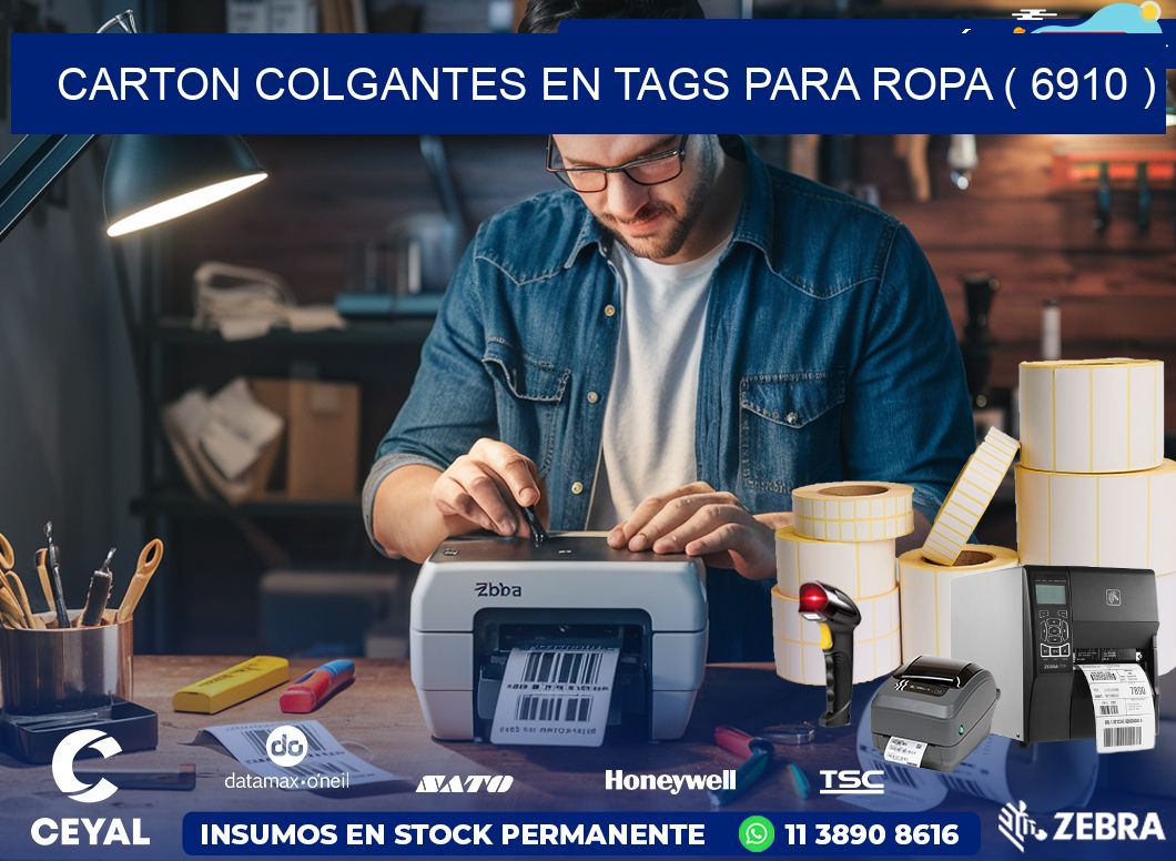 CARTON COLGANTES EN TAGS PARA ROPA ( 6910 )