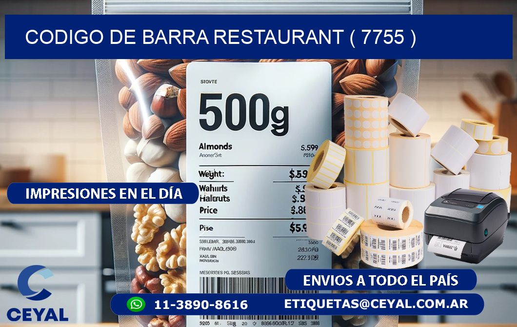 CODIGO DE BARRA RESTAURANT ( 7755 )