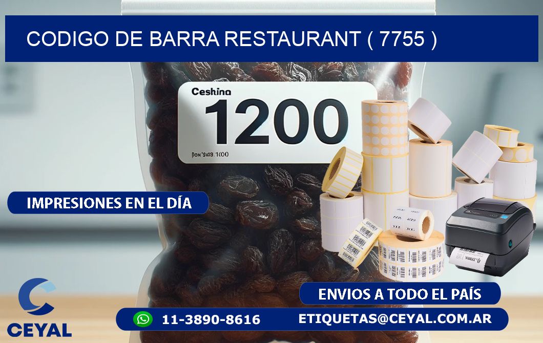 CODIGO DE BARRA RESTAURANT ( 7755 )