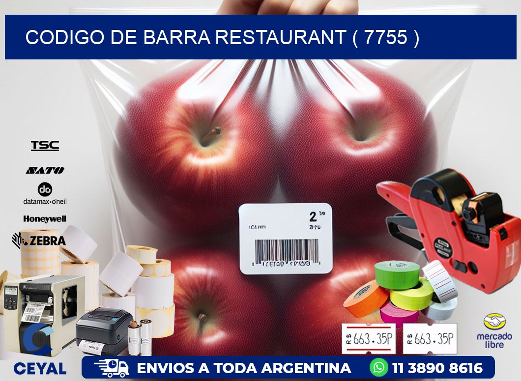 CODIGO DE BARRA RESTAURANT ( 7755 )