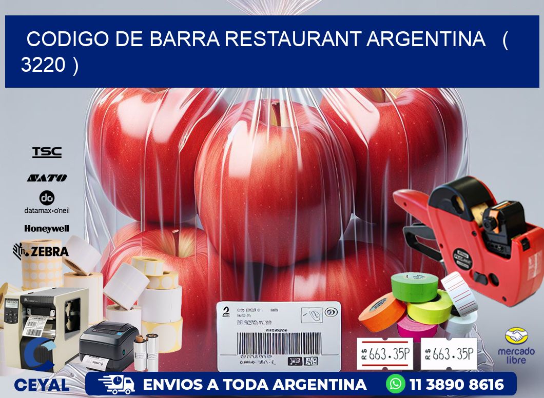 CODIGO DE BARRA RESTAURANT ARGENTINA   ( 3220 )