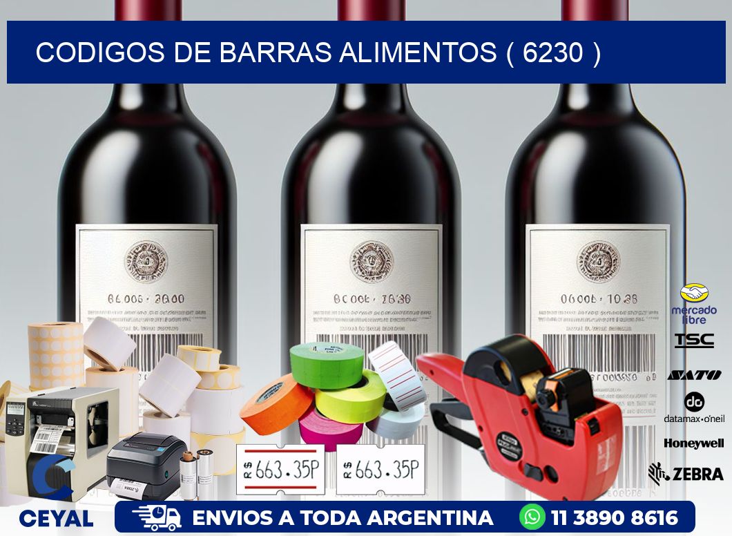 CODIGOS DE BARRAS ALIMENTOS ( 6230 )