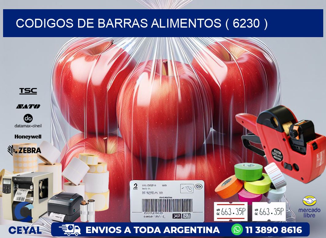 CODIGOS DE BARRAS ALIMENTOS ( 6230 )