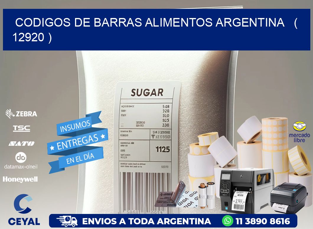 CODIGOS DE BARRAS ALIMENTOS ARGENTINA   ( 12920 )