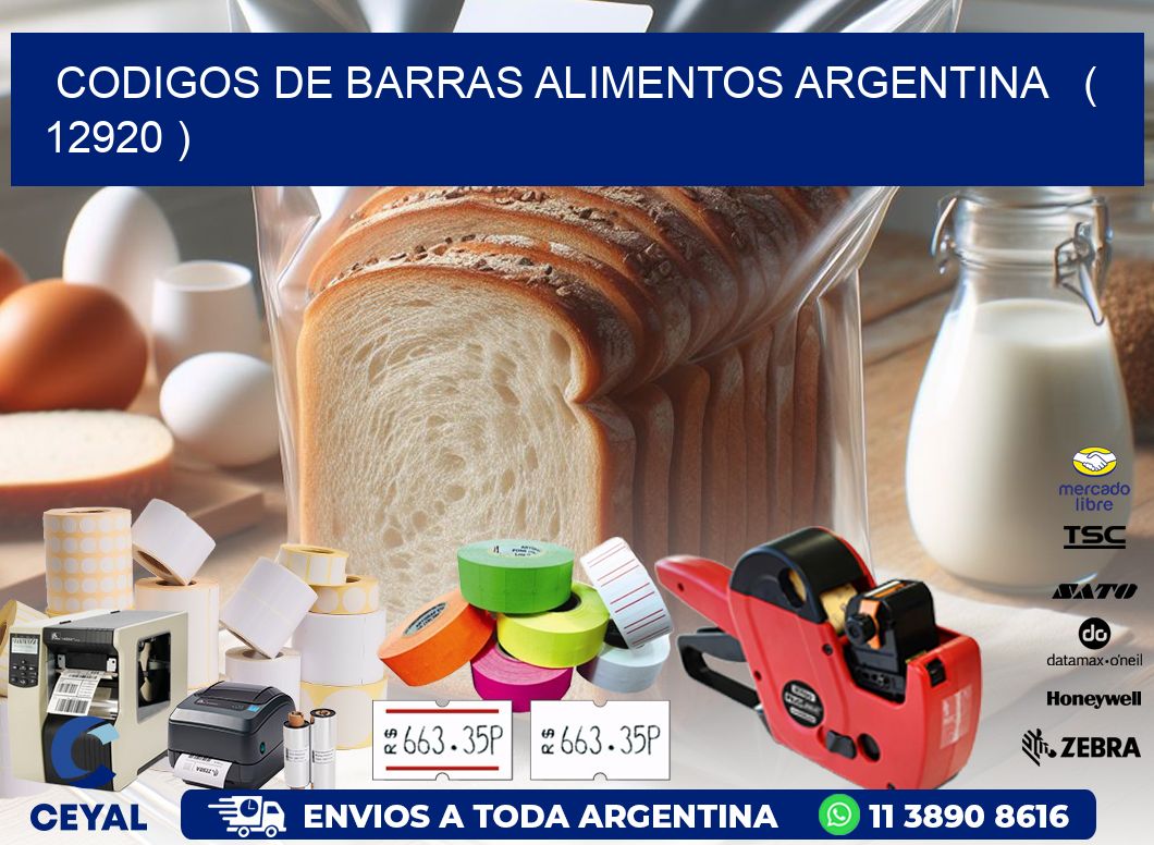 CODIGOS DE BARRAS ALIMENTOS ARGENTINA   ( 12920 )