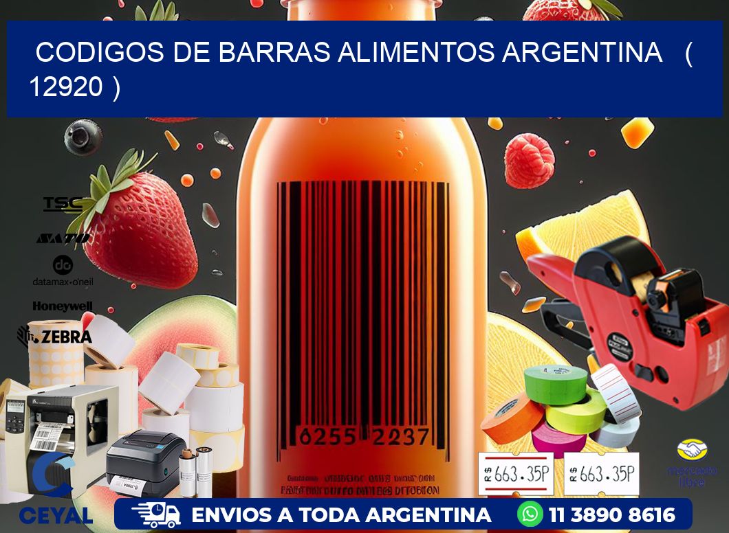 CODIGOS DE BARRAS ALIMENTOS ARGENTINA   ( 12920 )