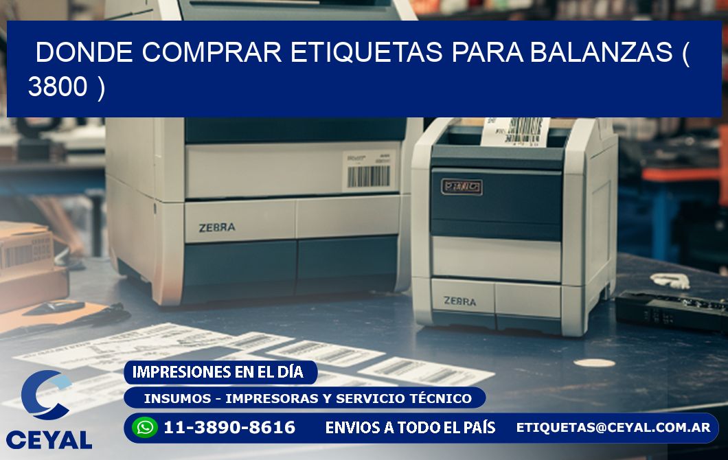 DONDE COMPRAR ETIQUETAS PARA BALANZAS ( 3800 )