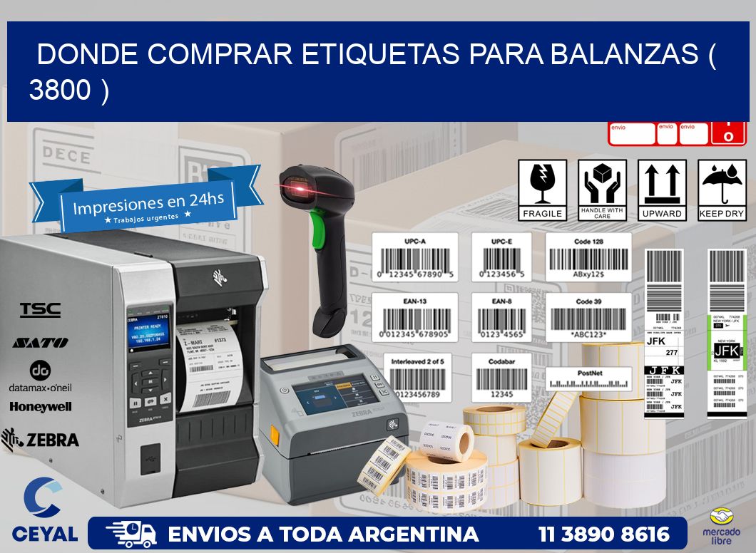 DONDE COMPRAR ETIQUETAS PARA BALANZAS ( 3800 )