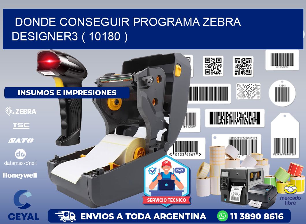 DONDE CONSEGUIR PROGRAMA ZEBRA DESIGNER3 ( 10180 )