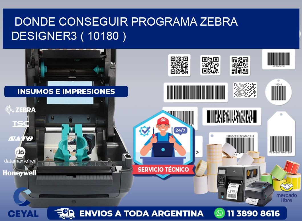 DONDE CONSEGUIR PROGRAMA ZEBRA DESIGNER3 ( 10180 )