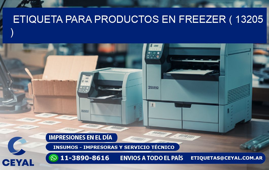 ETIQUETA PARA PRODUCTOS EN FREEZER ( 13205 )