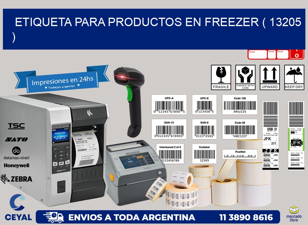 ETIQUETA PARA PRODUCTOS EN FREEZER ( 13205 )