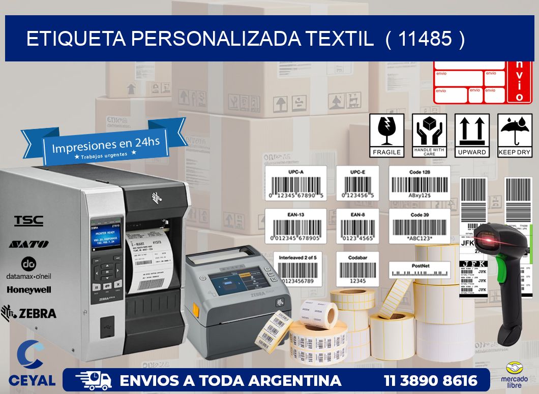 ETIQUETA PERSONALIZADA TEXTIL  ( 11485 )