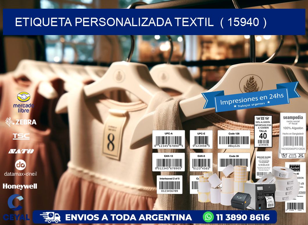 ETIQUETA PERSONALIZADA TEXTIL  ( 15940 )