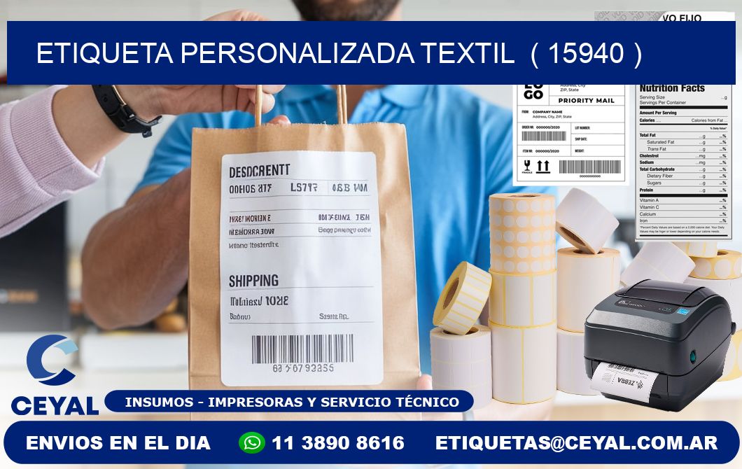 ETIQUETA PERSONALIZADA TEXTIL  ( 15940 )