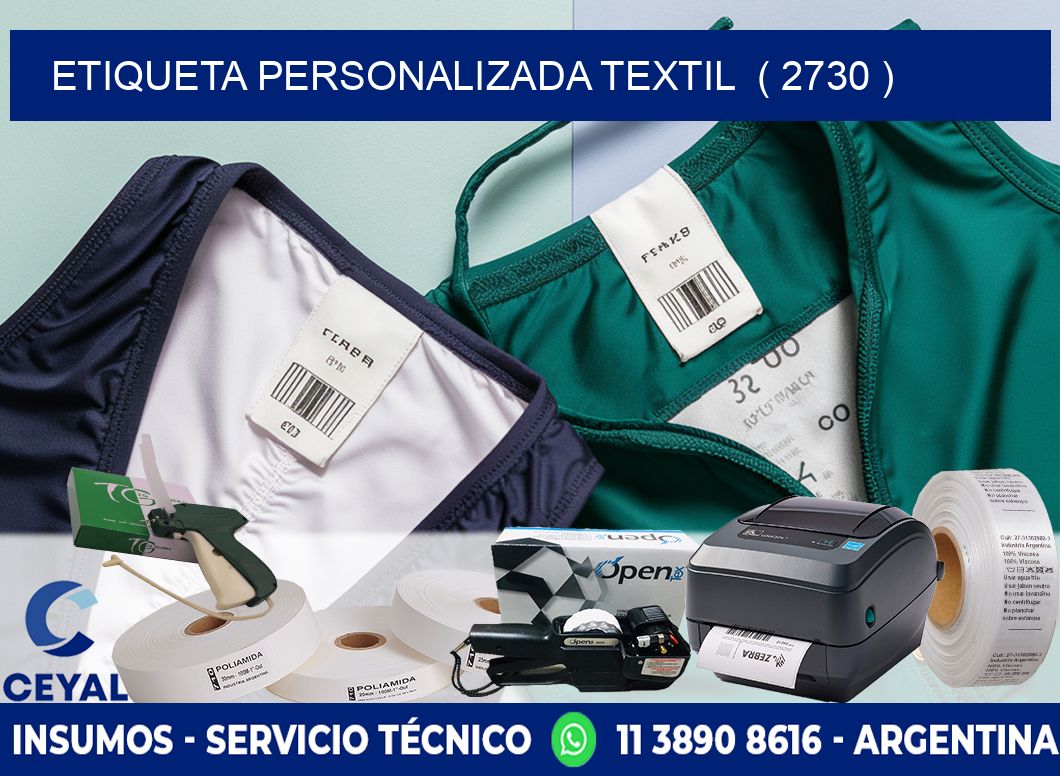 ETIQUETA PERSONALIZADA TEXTIL  ( 2730 )