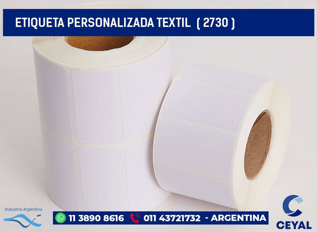 ETIQUETA PERSONALIZADA TEXTIL  ( 2730 )