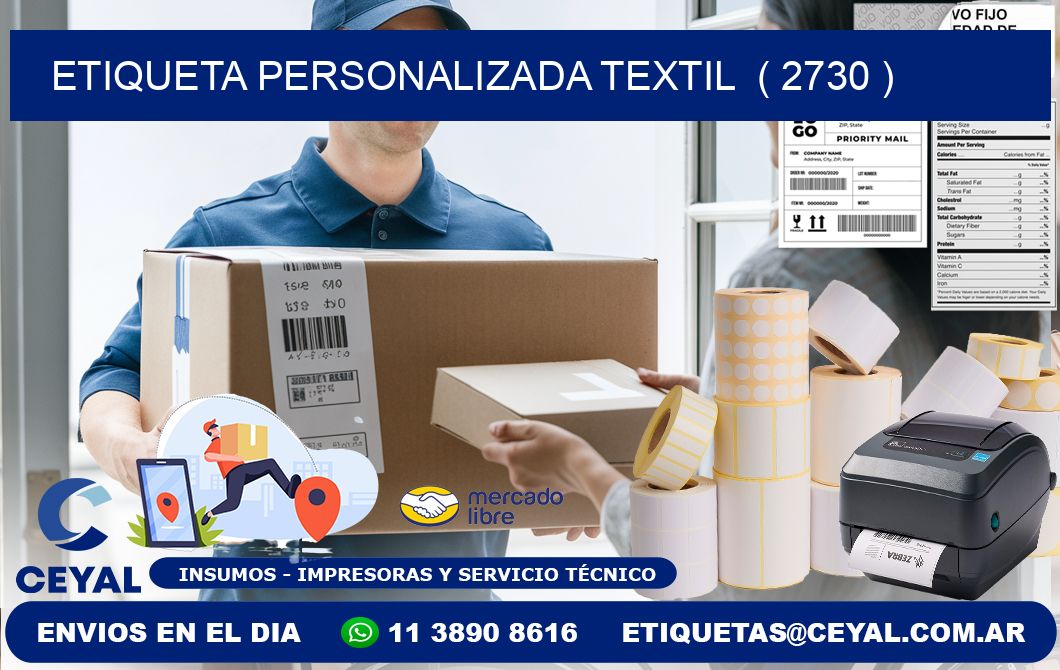 ETIQUETA PERSONALIZADA TEXTIL  ( 2730 )