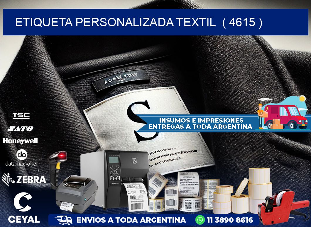 ETIQUETA PERSONALIZADA TEXTIL  ( 4615 )