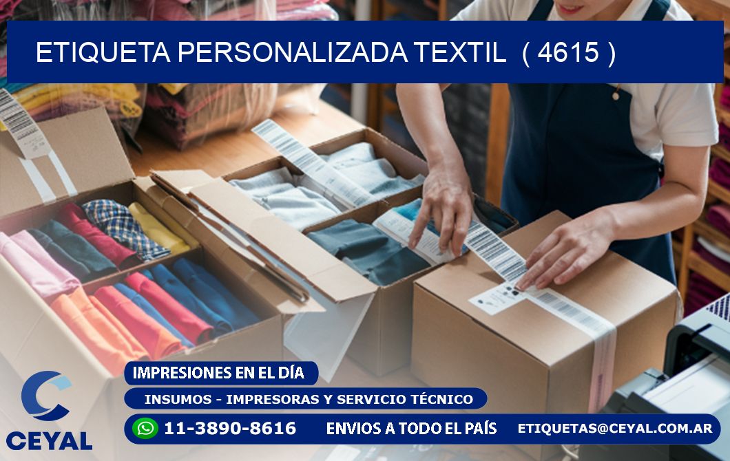 ETIQUETA PERSONALIZADA TEXTIL  ( 4615 )