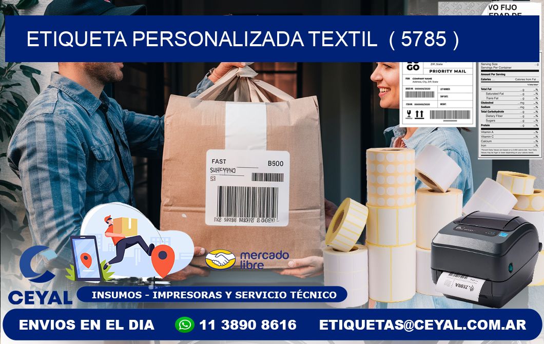 ETIQUETA PERSONALIZADA TEXTIL  ( 5785 )