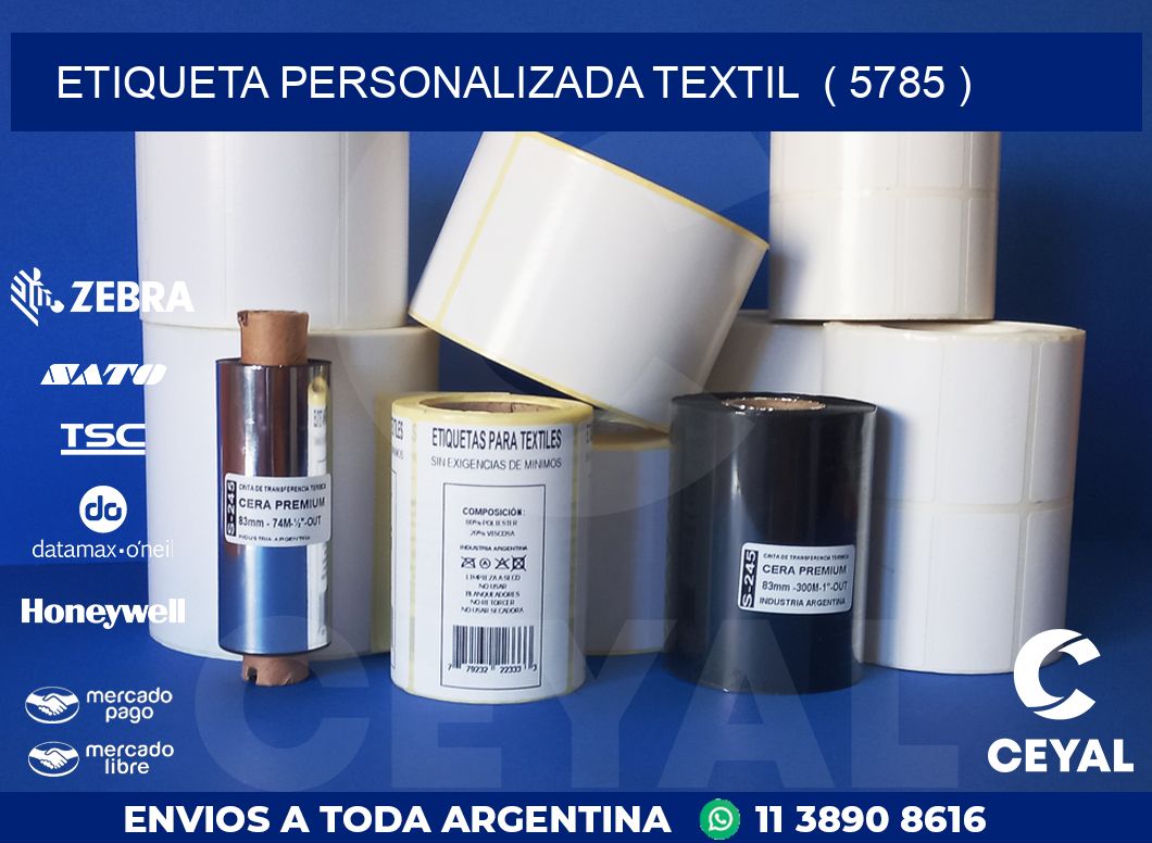 ETIQUETA PERSONALIZADA TEXTIL  ( 5785 )