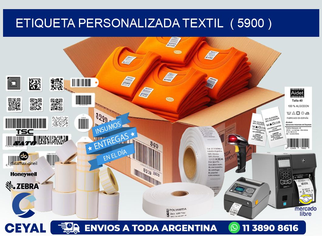 ETIQUETA PERSONALIZADA TEXTIL  ( 5900 )