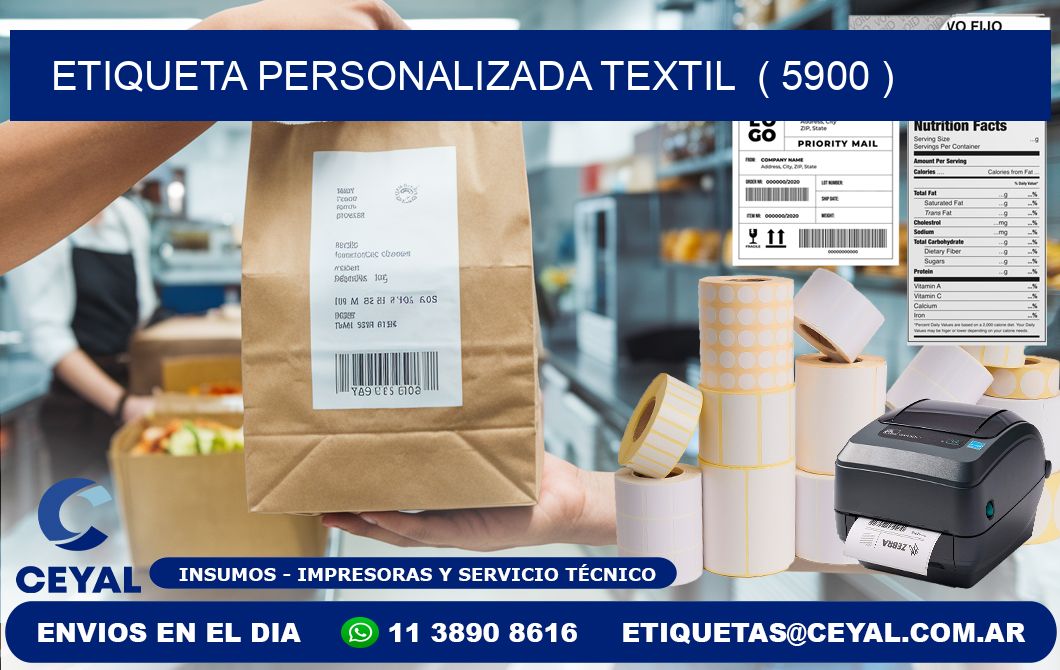 ETIQUETA PERSONALIZADA TEXTIL  ( 5900 )