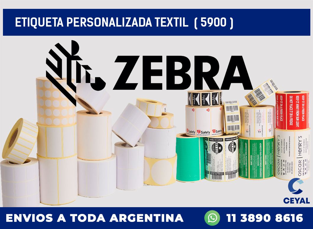 ETIQUETA PERSONALIZADA TEXTIL  ( 5900 )