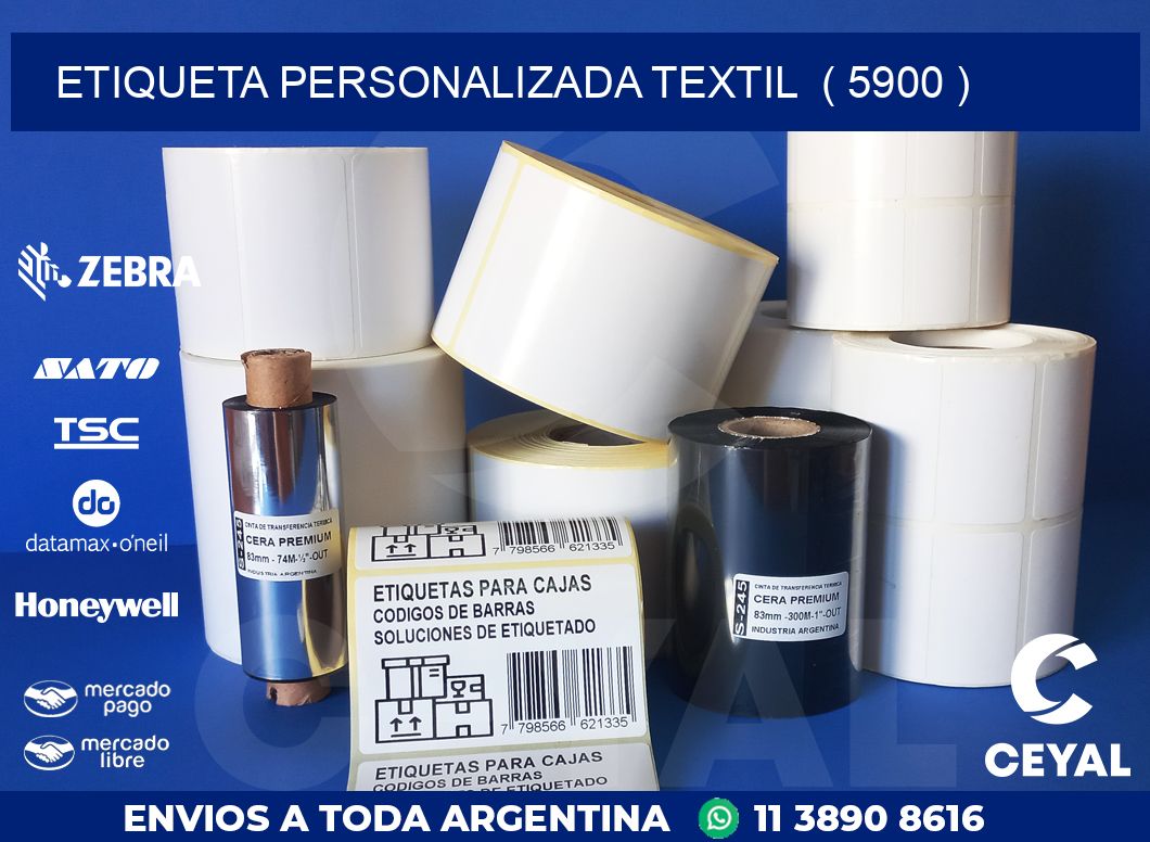 ETIQUETA PERSONALIZADA TEXTIL  ( 5900 )